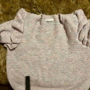 LC Lauren Conrad Pastel Ruffled Sweater